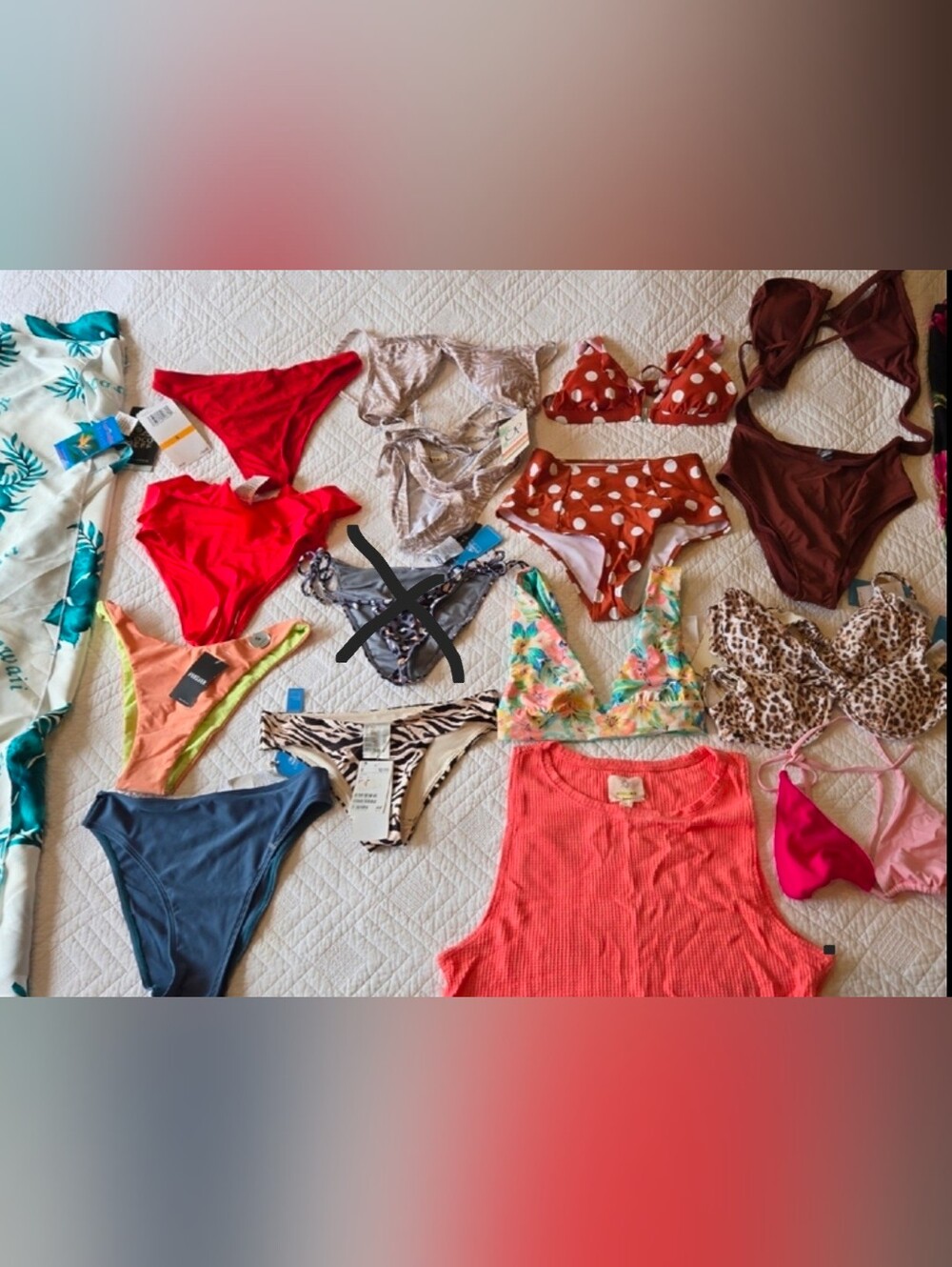 Reseller SWIM LOT Of 17 Pieces Size Small NEW NWT Bikinis Sarongs DESIGNER